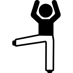 Man Standing Up Stretching Leg icon