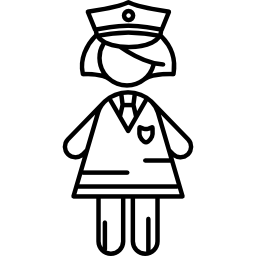 donna della polizia icona