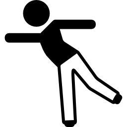 niño parado sobre una pierna icono