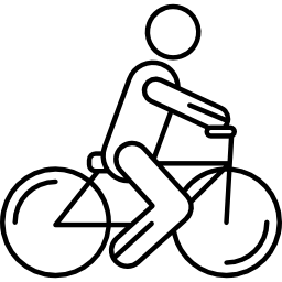 man rijden fiets icoon