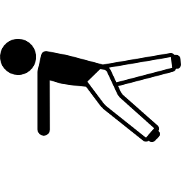 Man Lifting Backwards Right Leg icon