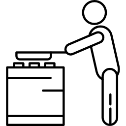 Человек готовит иконка