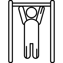 barra de elevación del hombre icono