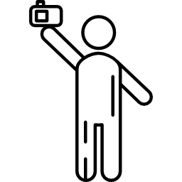 homem selfie Ícone