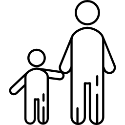 Ребенок с мужчиной иконка