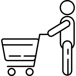 mann einkaufen icon