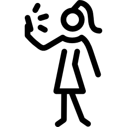 mujer tomando un selfie icono