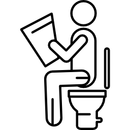 man bij toilet icoon