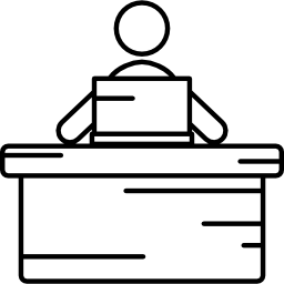 Man Working at Desk icon