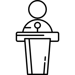 discorso dell'uomo stilizzato icona