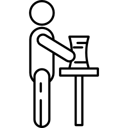 mężczyzna robi garncarstwu ikona