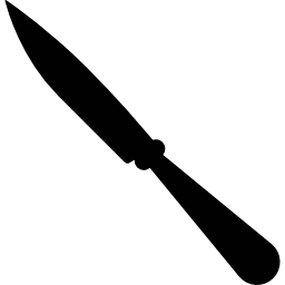 cuchillo inclinado icono