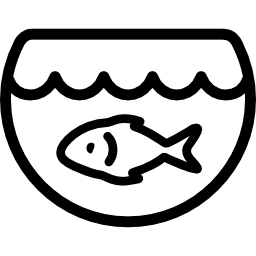 kleines aquarium mit fisch icon