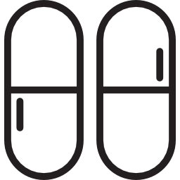 twee capsules icoon