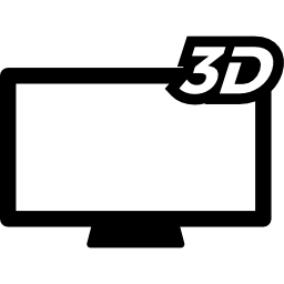 televisione 3d icona
