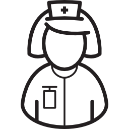 biust pielęgniarki ikona