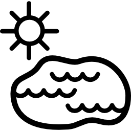 soleil et lac Icône