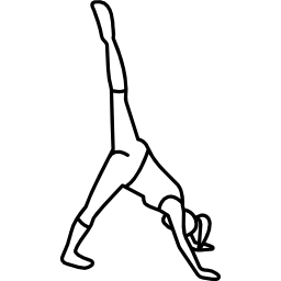 donna che alza la gamba sinistra icona