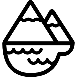 meer en bergen icoon