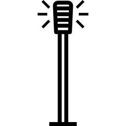 micrófono con soporte icono