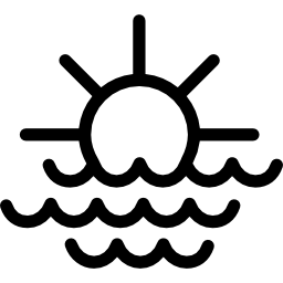 sol e mar Ícone