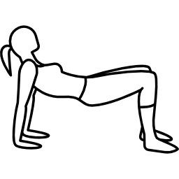 Woman Honding Her Body with Arms and Legs icon