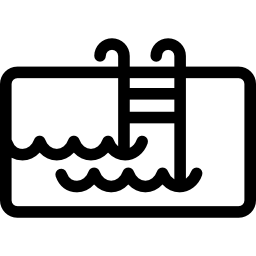 zwembad met ladder icoon
