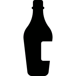 bouteille de vin avec étiquette Icône