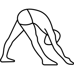 Man Stretching Legs and Waist icon