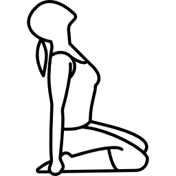Woman On Her Knees Looking Up icon