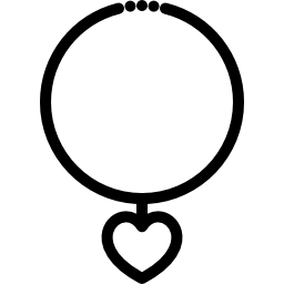 collar en forma de corazón icono