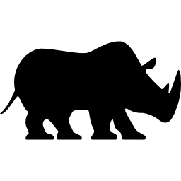 rhinoceros mirando a la derecha icono