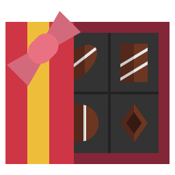 scatola di cioccolatini icona