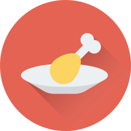 Roast chicken icon