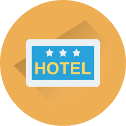 signo de hotel icono