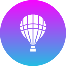 Hot air balloon icon