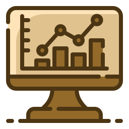 gráfico de líneas icono