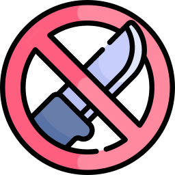 No knife icon