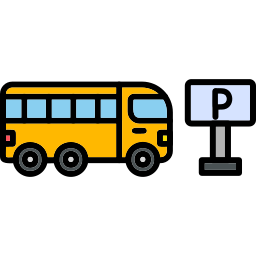 parcheggio autobus icona
