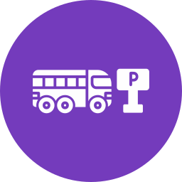 parcheggio autobus icona