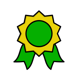 Ribbon badge icon