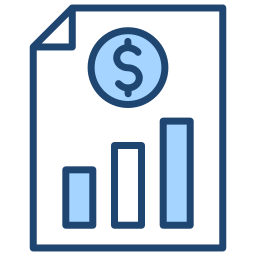 rapport financier Icône