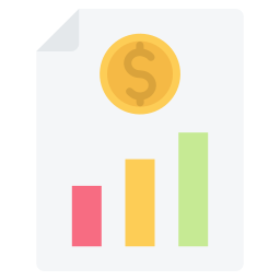 rapport financier Icône