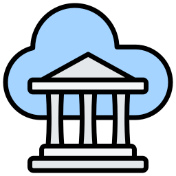banca en la nube icono