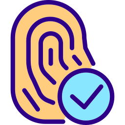identyfikacja biometryczna ikona
