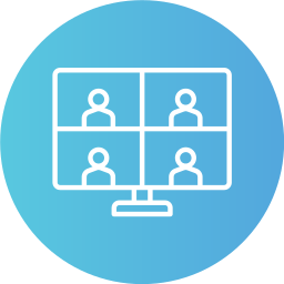 réunion en ligne Icône