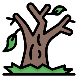 Árbol seco icono