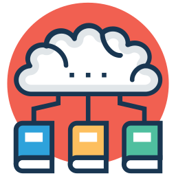 Cloud library icon