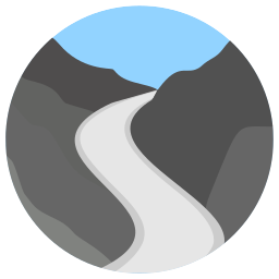 Mountain road icon