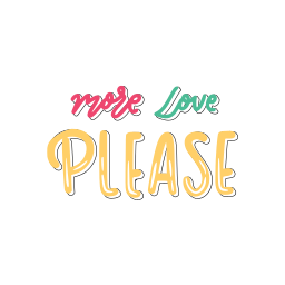 paz y amor sticker